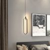Мінімалістичний LED підвіс у видовженому корпусі чорного кольору J207/1