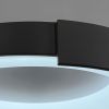 Стельовий LED-світильник у чорному корпусі на три режими Ø62х12 см 1906C-620 BK