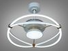 Стельова світлодіодна люстра вентилятор з пультом, 130W, білий+золото