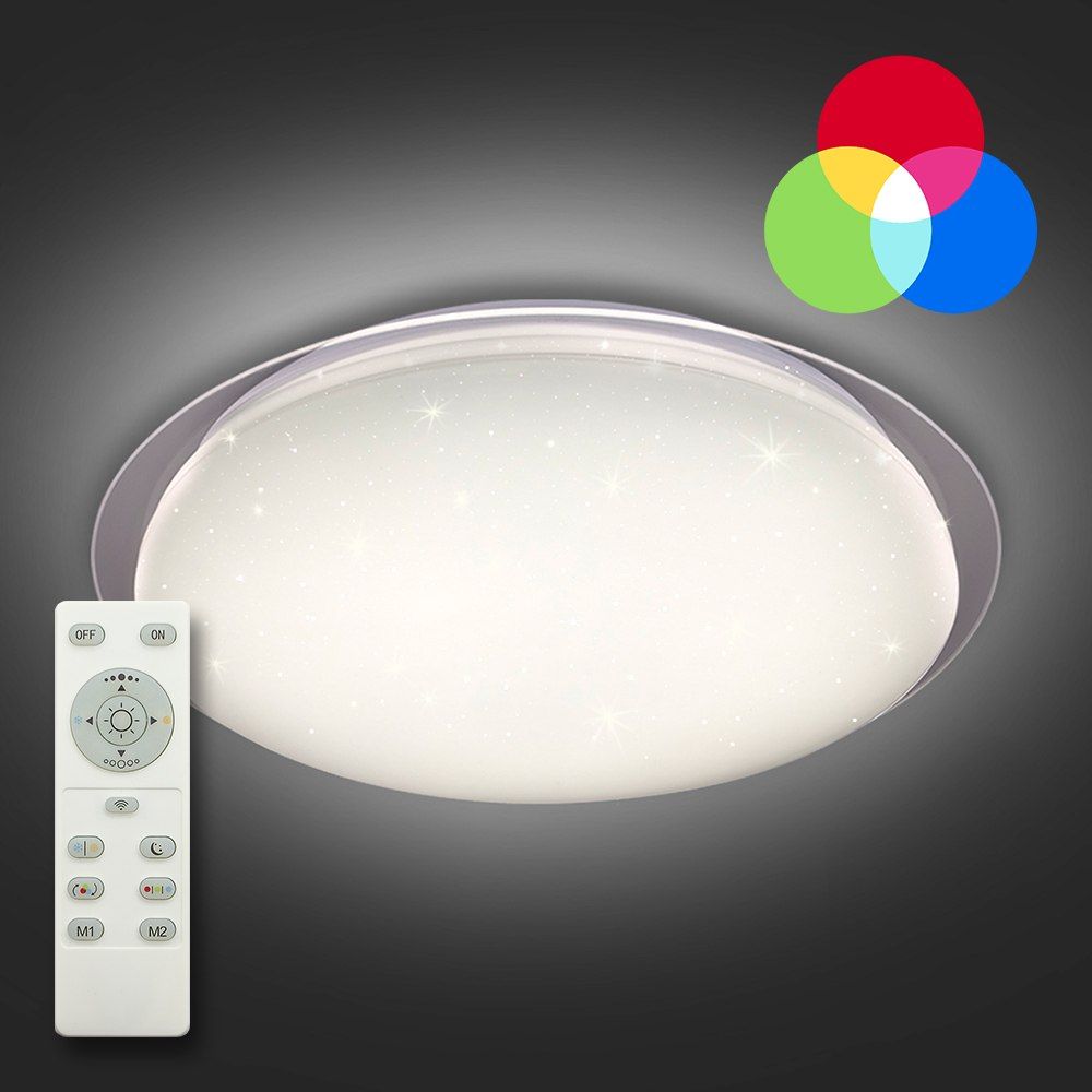 RGB смарт світильник з пультом SATURN 60W Ø 42 см