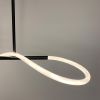 Чорна видовжена люстра ELISION з гнучкою LED стрічкою 120 см