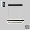 Люстра підвісна чорна світлодіодна з пультом STELLA 100W BLACK