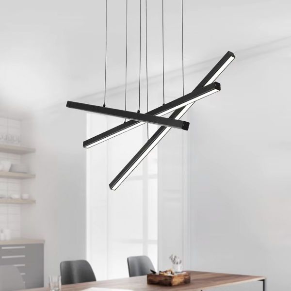 Чорна каскадна Led люстра Ø 80 см A 55069-800 BK