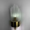 Бра у латунному каркасі із прозорими трубочками W 18G-100*350