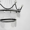 Підвісна чорна люстра у вигляді корони  68 см