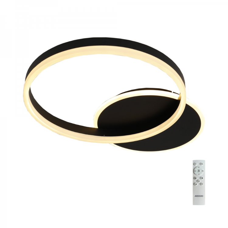 Люстра стельова світлодіодна AL6220ARD 50W JUPITER S чорний з пультом