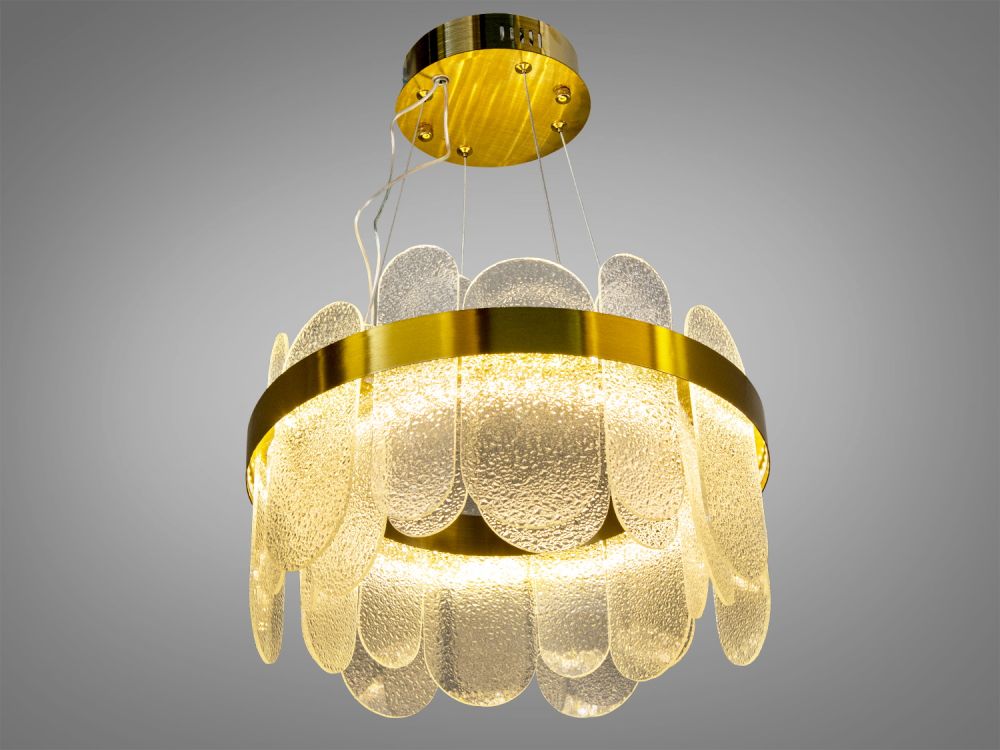 Підвісна люстра Diasha золото 77Вт LED кришталь 803/400SGD