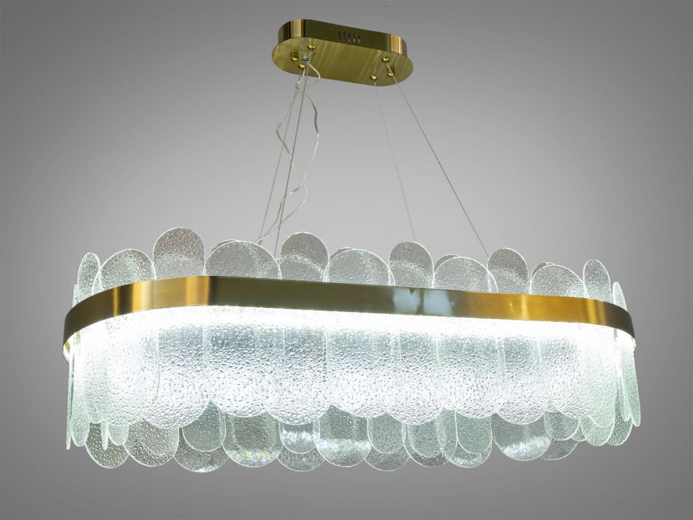 Підвісна кришталева люстра Diasha 803-800x300SGD золото LED 130 Вт