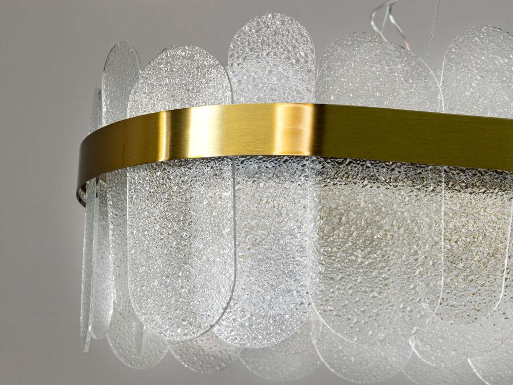 Підвісна кришталева люстра Diasha 803-800x300SGD золото LED 130 Вт