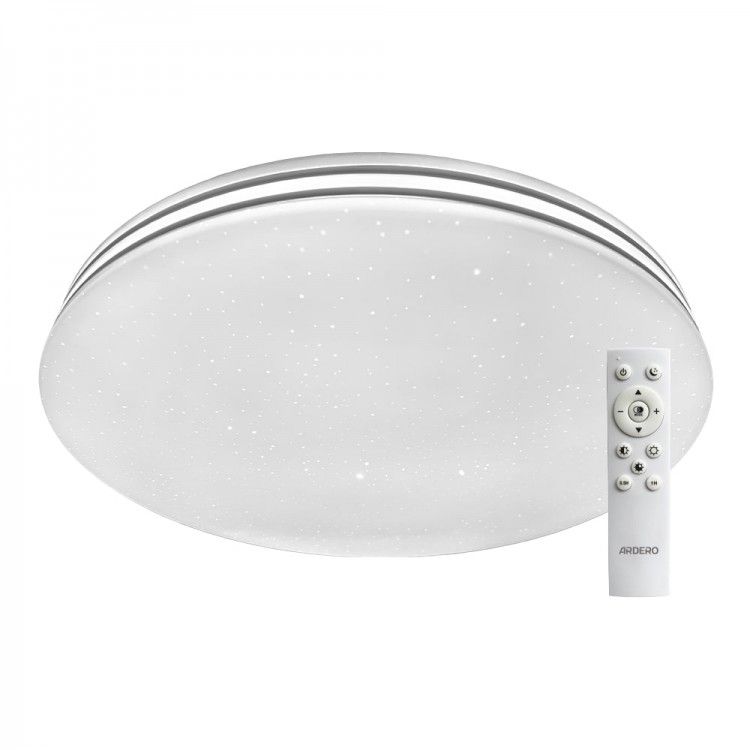 LED cвітильник з пультом AL5750ARD SILVER 54Вт білий з срібним