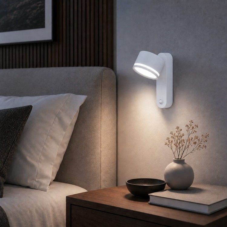 LED настінний світильник ML416-S Mero під лампу з вимикачем білий