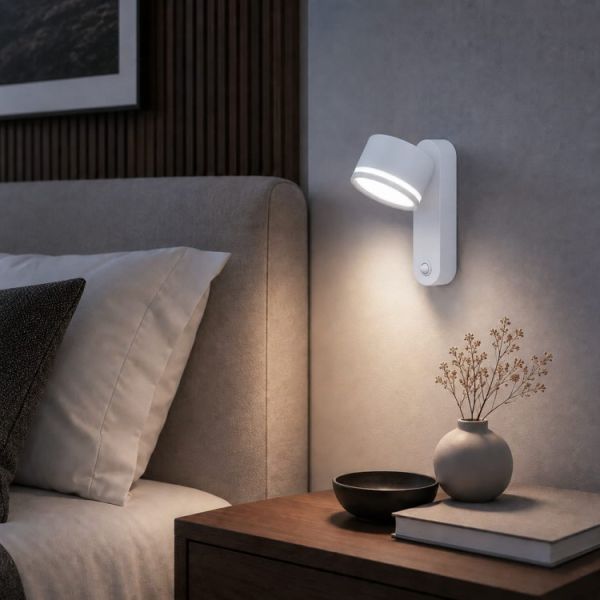 LED настінний світильник ML416-S Mero під лампу з вимикачем білий