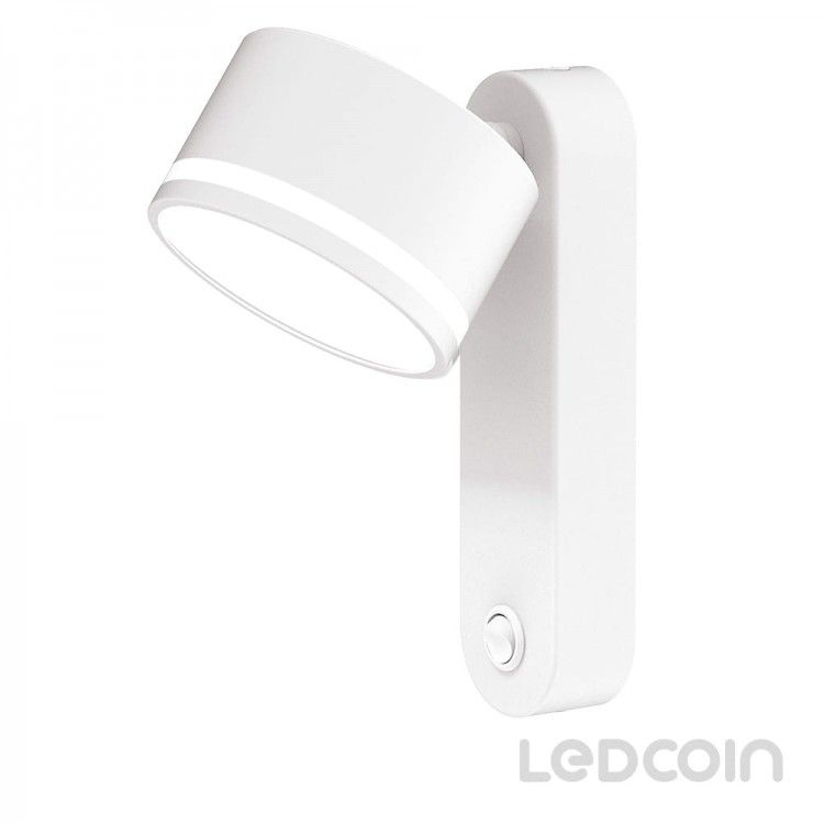 LED настінний світильник ML416-S Mero під лампу з вимикачем білий