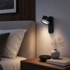 LED настінний світильник ML416-S Mero під лампу з вимикачем чорний