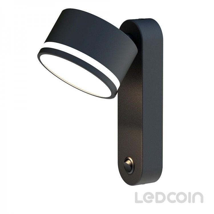 LED настінний світильник ML416-S Mero під лампу з вимикачем чорний