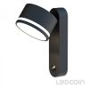 LED настінний світильник ML416-S Mero під лампу з вимикачем чорний