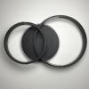Люстра світлодіодна з пультом AKRILIKA ROUND 80W 3R BLACK чорна