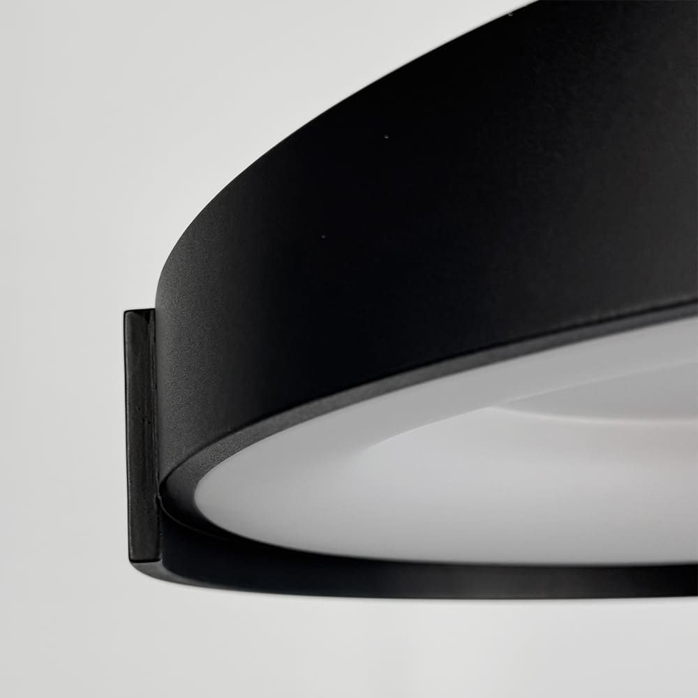 Стельовий LED-світильник у чорному корпусі на три режими Ø50х12 см 1906C-500 BK