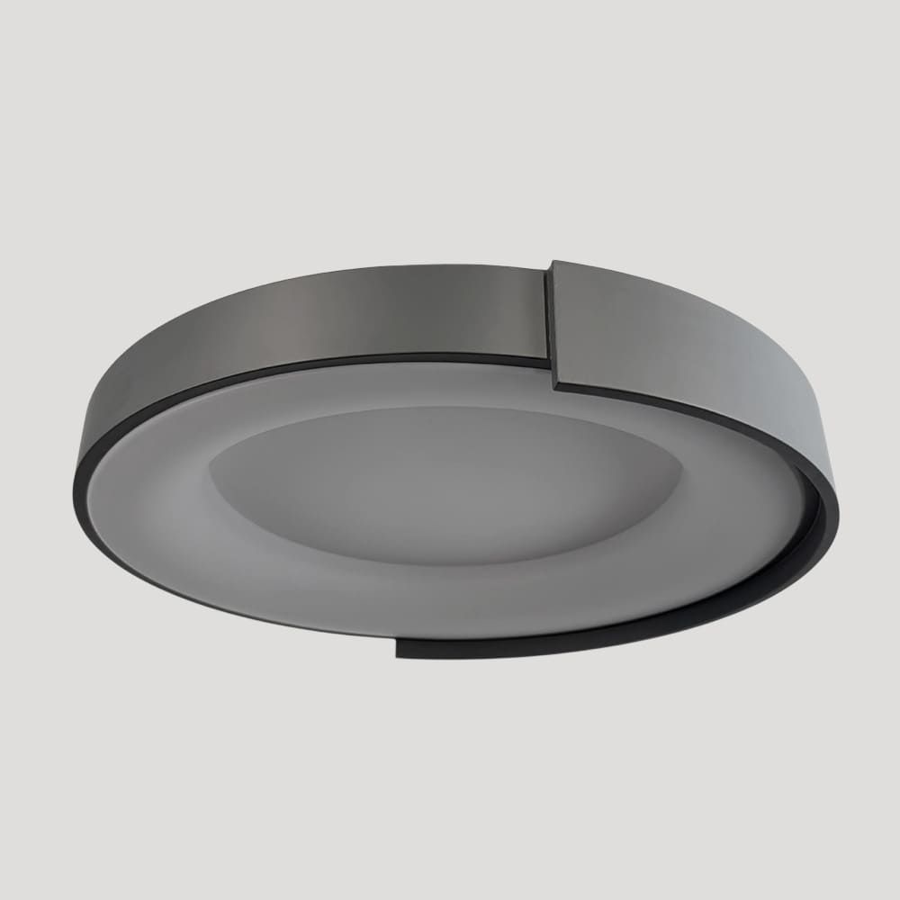 Стельовий LED-світильник у сірому корпусі на три режими Ø62х12 см 1906C-620 Grey