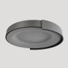 Стельовий LED-світильник у сірому корпусі на три режими Ø62х12 см 1906C-620 Grey