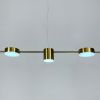 Чорна лінійна LED люстра LUMINA LUX MJ 117/5 AB латунь
