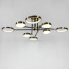 Стельова дизайнерська LED люстра ЛАТУНЬ+ЧОРНИЙ AOC 21/8