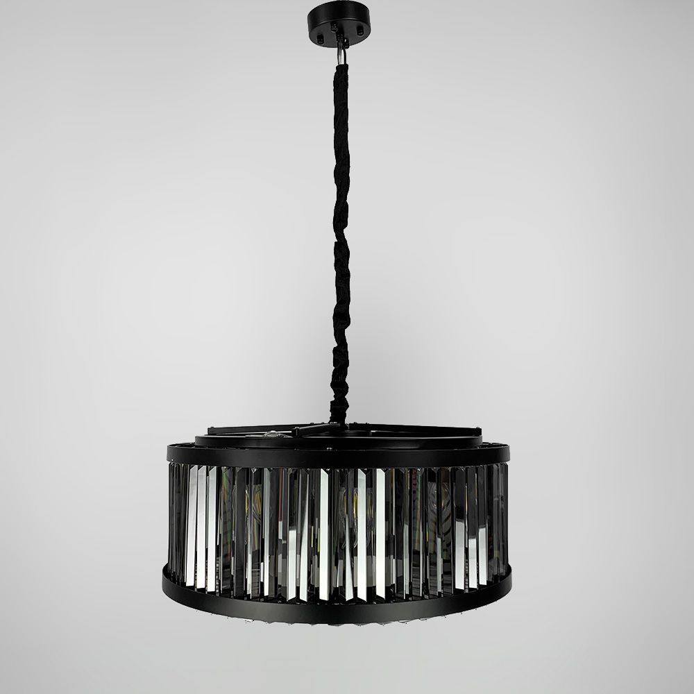 Люстра кришталева BLACK KAGE з графітовими пластинами MJ 160 BK 60 см