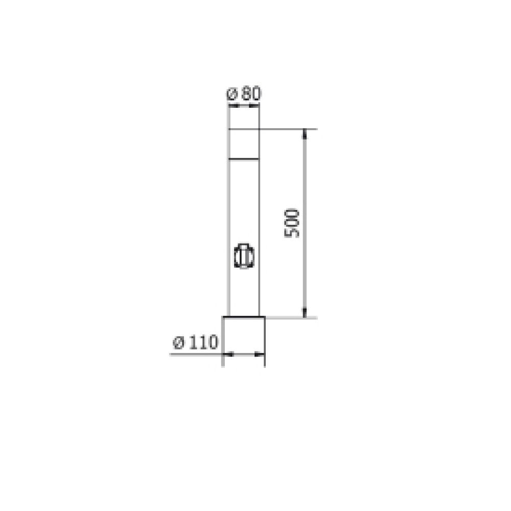 Світильник садовий з розеткою LARGO-P E27 IP44 50 см OS-LARGP40G-30