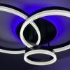 Стельова з пультом світлодіодна люстра GENNY ROUND RGB 80W 4R чорна