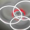 LED світильник білий на 3 кільця з RGB у сірому корпусі  80 см