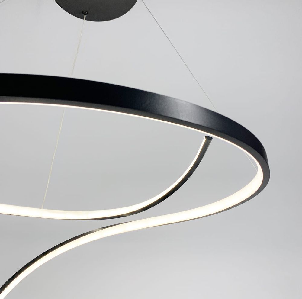 Світильник GIRO SU LED у чорному каркасі Ø 80 см SG4-800 BK