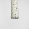 Підвісний білий бетонний світильник TERRAZZO CYLINDER LONG