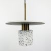 Підвісний білий бетонний світильник TERRAZZO CYLINDER 30 см