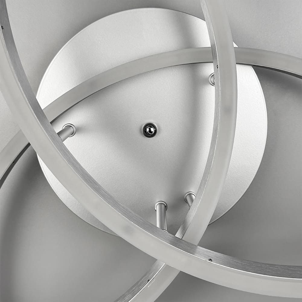 LED світильник білий на 3 кільця у сірому корпусі Ø 80 см A 55065/3 Silver+CH