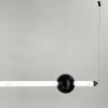 Led світильник у горизонтальній формі 90 см із чорною кулькою YG 520A/900 HL BK