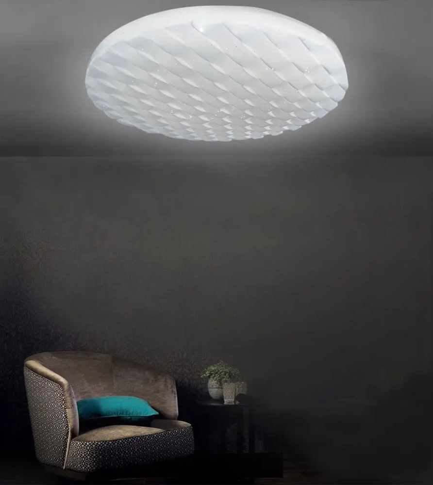LED смарт світильник CELL зоряне небо срібло 20W
