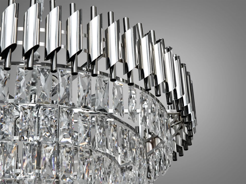 Сучасна кришталева люстра    9001-800CH+PB