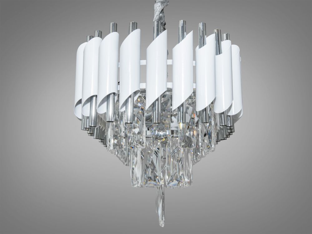 Люстра кришталева підвісна 9001-800x300WH+CH