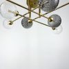 Стельова люстра з 6 гранчастими плафонами SGJ 1/6 AB CL+GR