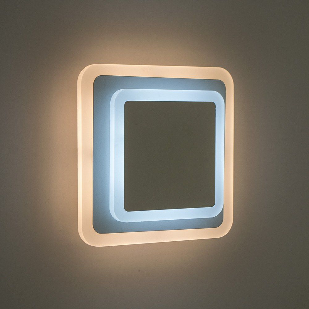 Світильник світлодіодний настінний, бра GEOMETRIA SQUARE 12W WHITE