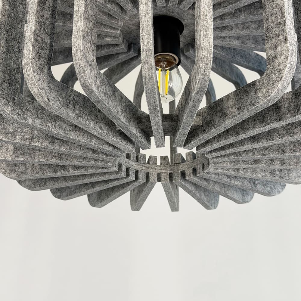 Світильник із підвісним сірим фетровим абажуром Ø40х20 см DGMZ1321-400 Grey