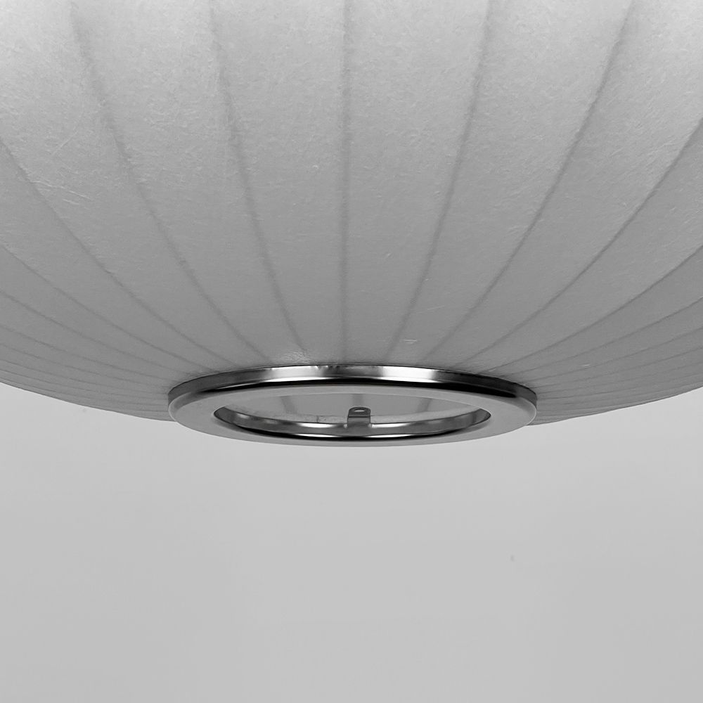 Білий дизайнерський світильник із полімерним овальним абажуром 40x20 см