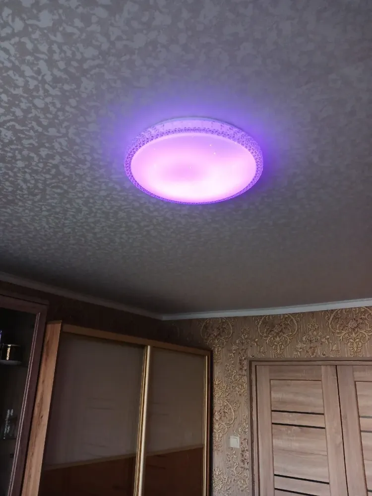 RGB смарт світильник з пультом CRYSTAL Ø 40 см зоряне небо 60W RGB