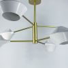 Оригінальна стельова люстра Lumina Deco у золотому каркасі