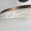 Кільцева сіра люстра з підвісним рельєфним корпусом Ø80 см MJ390-800 Grey