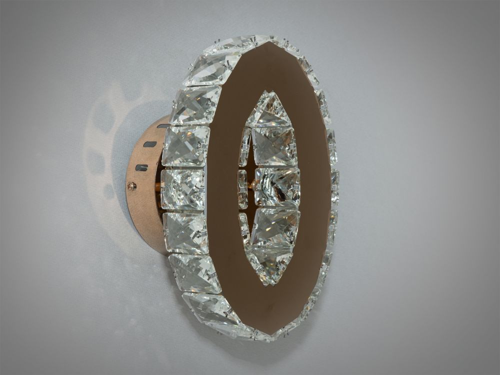 Чарівний настінний кришталевий LED світильник, 6W, золото