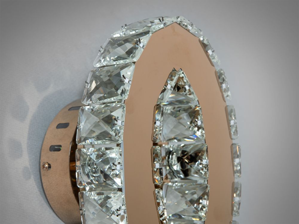 Чарівний настінний кришталевий LED світильник, 6W, золото