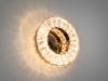 Настінно-стельовий круглий кришталевий LED світильник, 15W, золотий колір 9616G