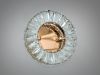Настінно-стельовий круглий кришталевий LED світильник, 15W, золотий колір 9616G