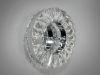 Настінно-стельовий круглий кришталевий LED світильник, 15W, хром 9616HR